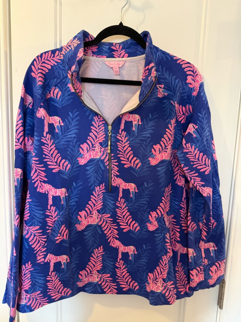 Lilly Pulitzer - Skipper Popover - Royal Purple Dazzle. Zebra Print